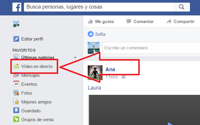 Como acceder a Facebook live map desde el ordenador