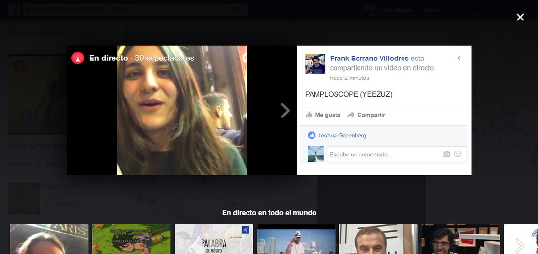 ver los videos en directo de la red social Facebook