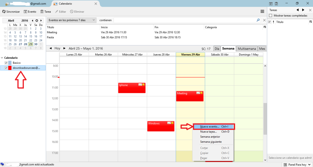 Sincronizar Google Calendar con Mozilla Thunderbird