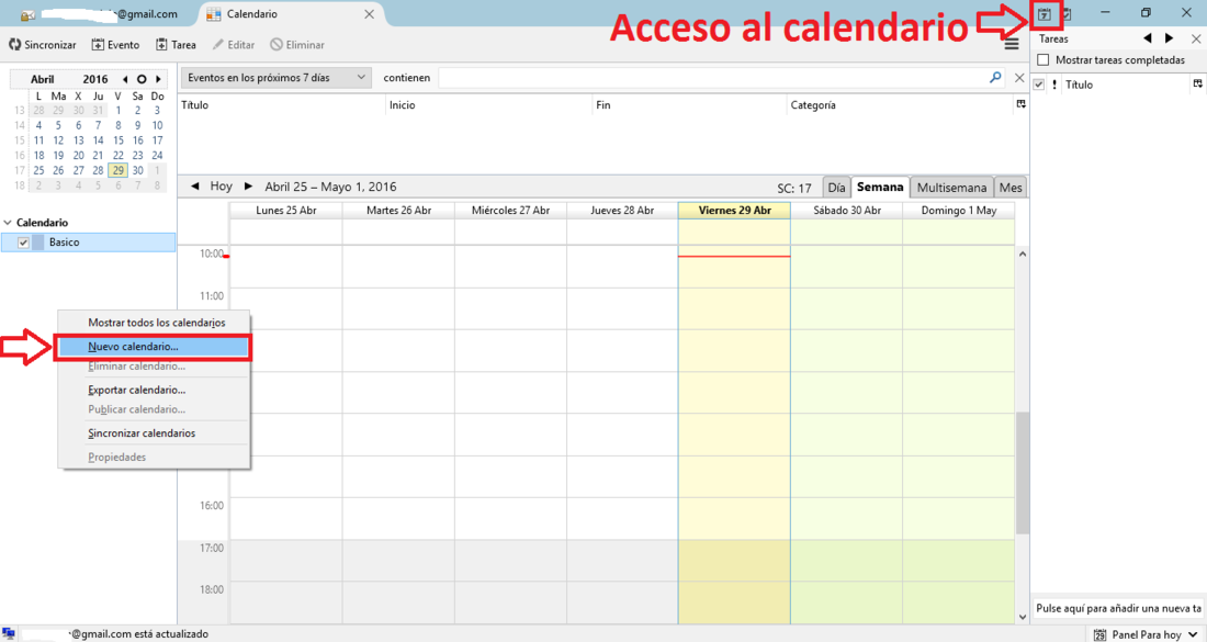 Añadir calendario de Google a Mozilla Thunderbird