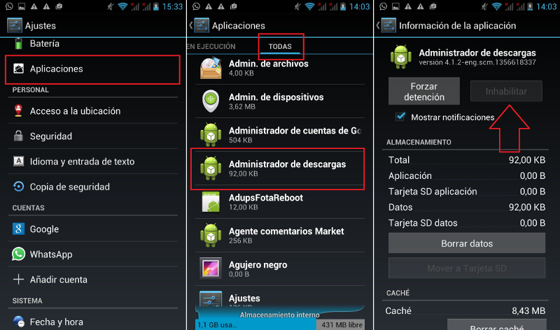 Arreglar problemas de google Play en dispositivos Android