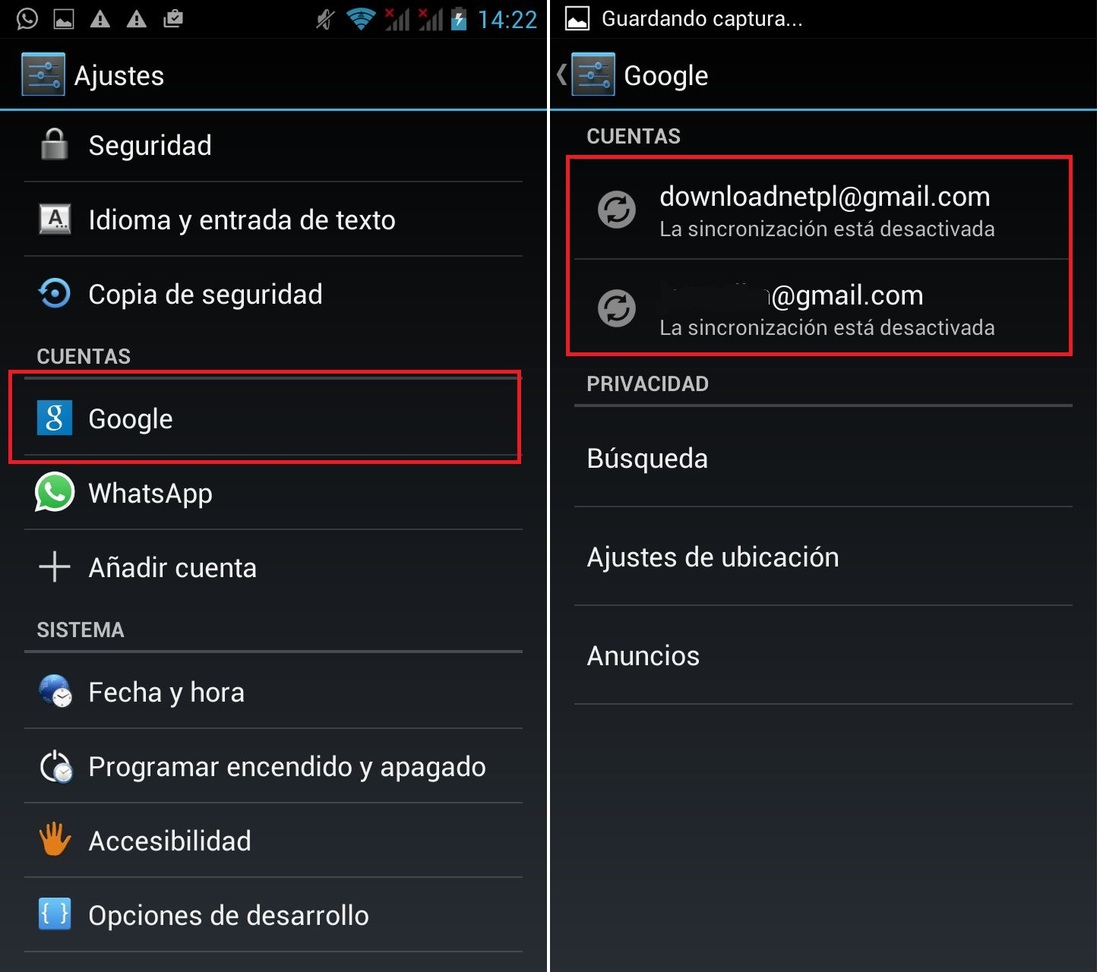Cambiar la cuenta de Google Play para que de esta manera podamos solucionar su problema en Android
