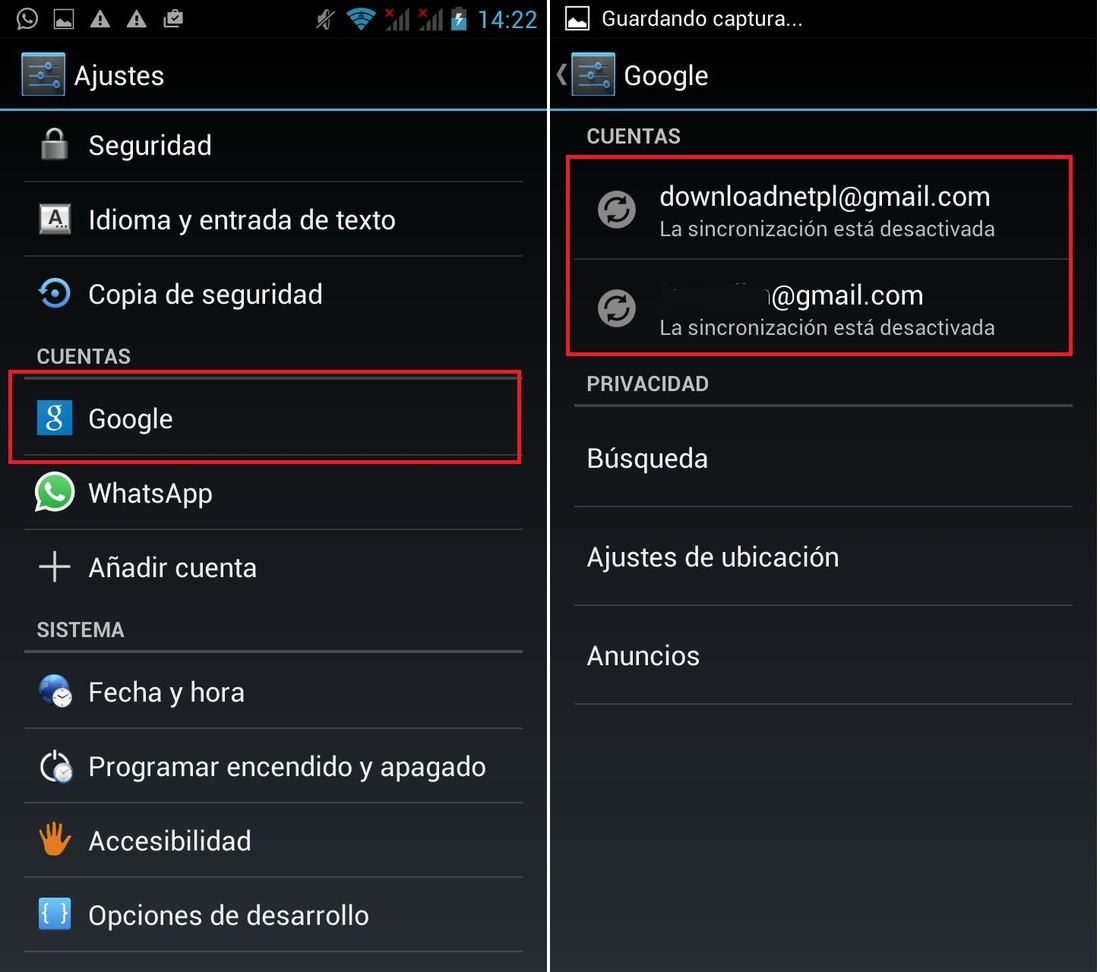 Cambiar la cuenta de Google Play para que de esta manera podamos solucionar su problema en Android
