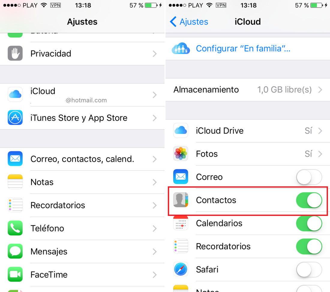 activar icloud para grupos de contactos en tu iPhone