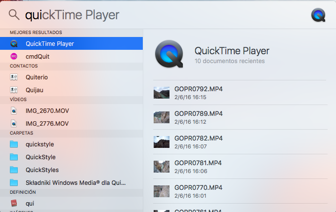 Abrir QuickTime en Mac para grabar pantalla iPhone