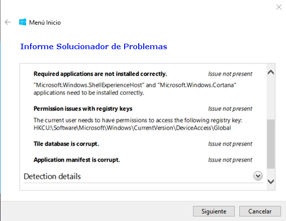 Solucionar problemas con el menú de inicio de windows 10 con la herramienta oficial