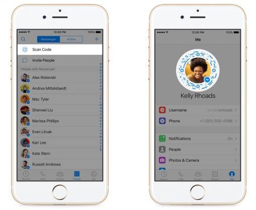 Anade amigos escaneando la foto de perfil de Facebook Messenger