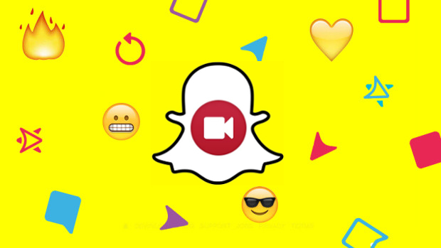emoticonos en movimiento en los videos de Snapchat