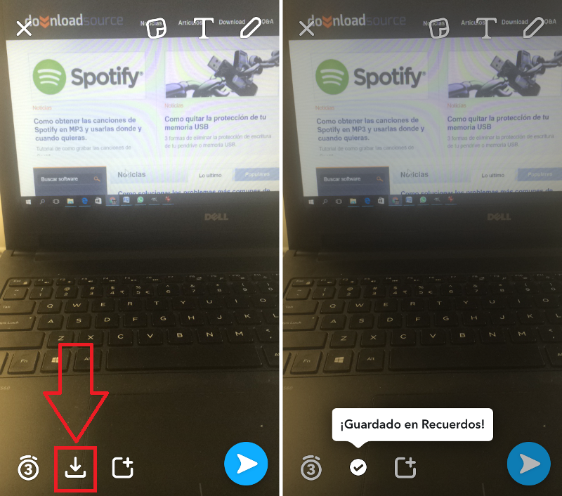 nueva forma de guardar fotos de snapchat en la galeria de tu telefono Android o ios