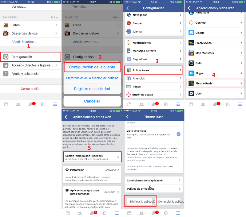 como vincular tu perfil de Facebook con Throne Rush en Android o iOS