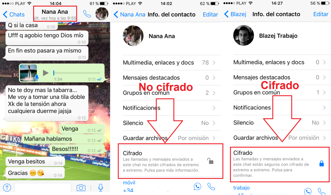 Comprueba que tus chats de Whatsapp está encriptado