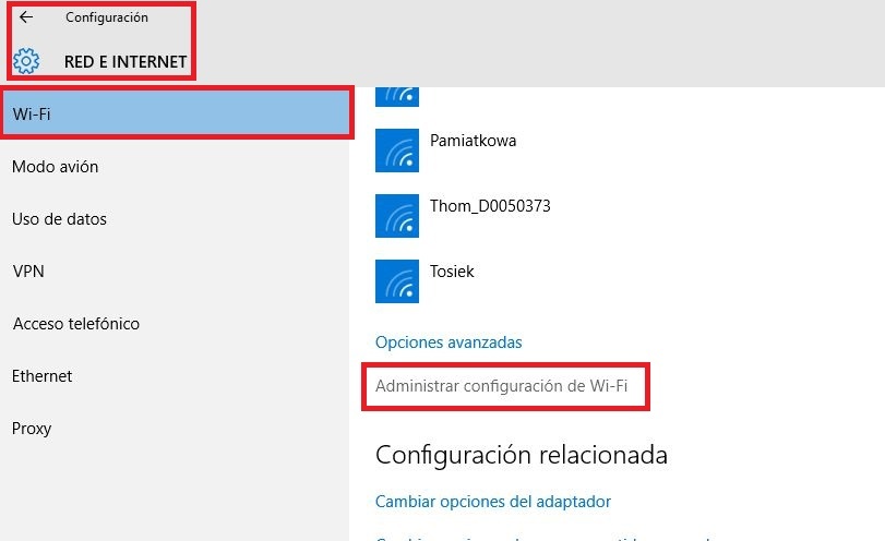 poner contraseña wi-fi para conectarse a internet con Windows 10