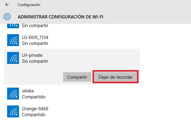 no poner contraseña Wi-Fi para conectar a internet en Windows 10