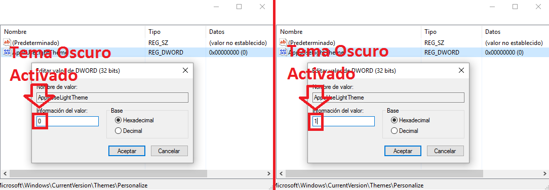 activar el fondo oscuro de Windows 10 para oscurecer el fondo de pantalla de las ventanas y aplicaciones abiertas en tu ordenador