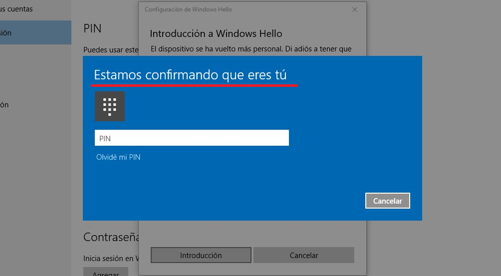 Inicio de sesión de Windows con huella dactilar