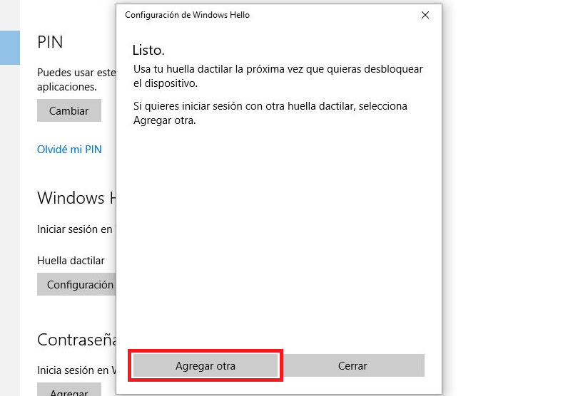 Windows 10 permite iniciar sesión con tu huella dactilar 