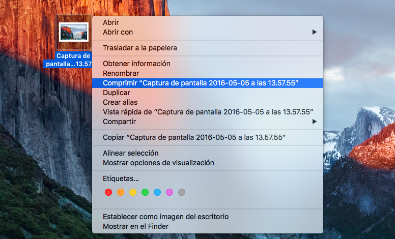 Comprimir archivo privado para ocultarlo en tu mac