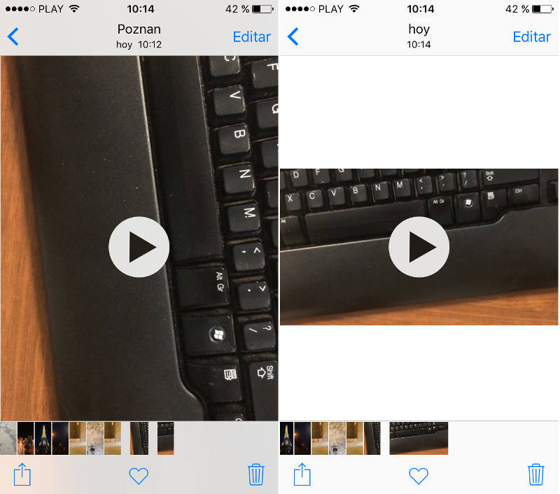 rotar cualquier video guardado en tu iPhone tanto de manera horizontal como vertical.