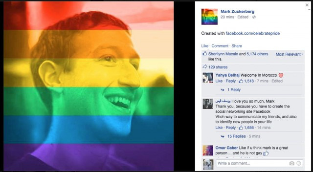 Apoyo al colectivo Gay en Facebook. Arcoiris en la foto de tu perfil de Facebook 
