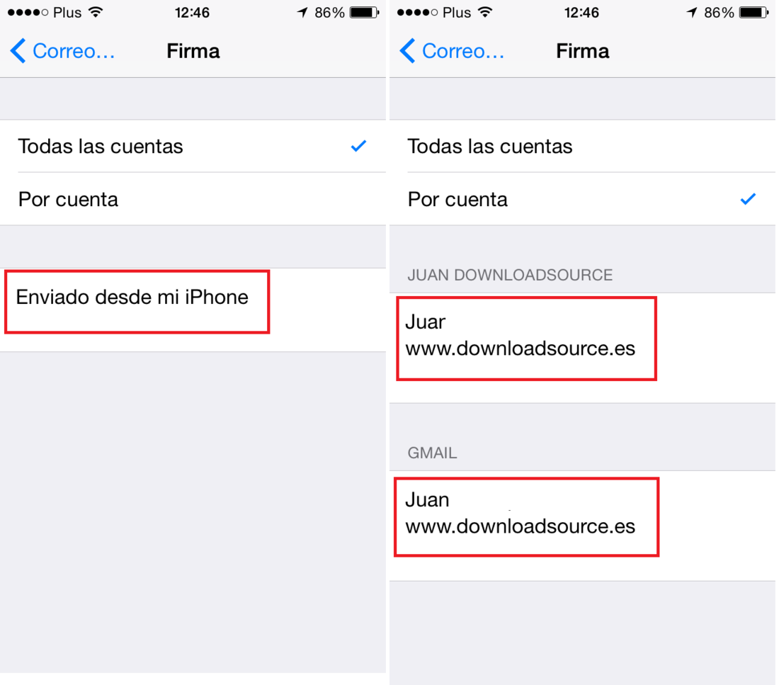 iPhone y iPad Mail, configura una firma de correo para las cuentas de correo vinculadas en tu app Mail