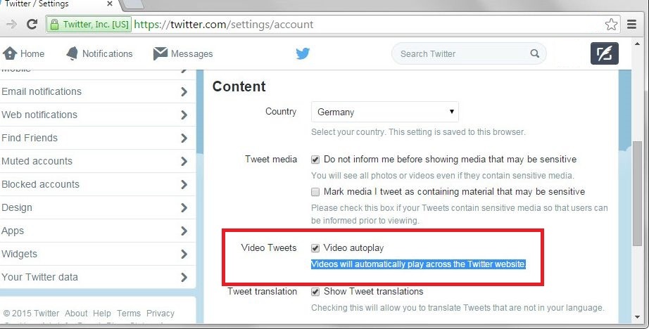 como desactivar la autoreproducción de videos en Twitter