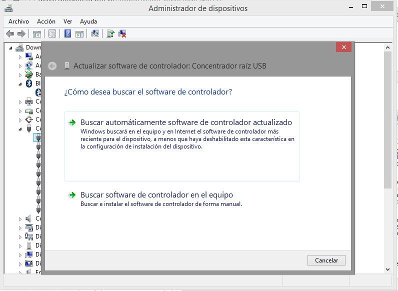 buscar actualizaciones de controladores USB en Windows para solucionar errores