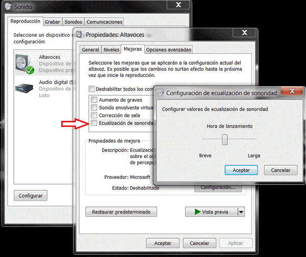configurar Windows para aumentar el sonido de tu ordenador