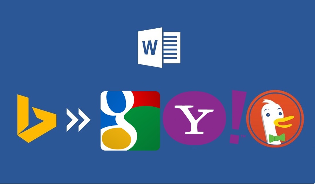 como cambiar el motor de busqueda de internet para microsoft word