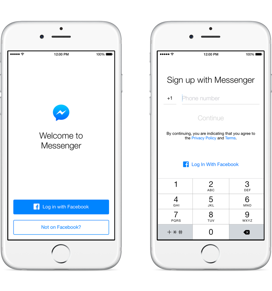 iniciar sesión Facebook Messenger con tu numero de telefono en Android e iOS
