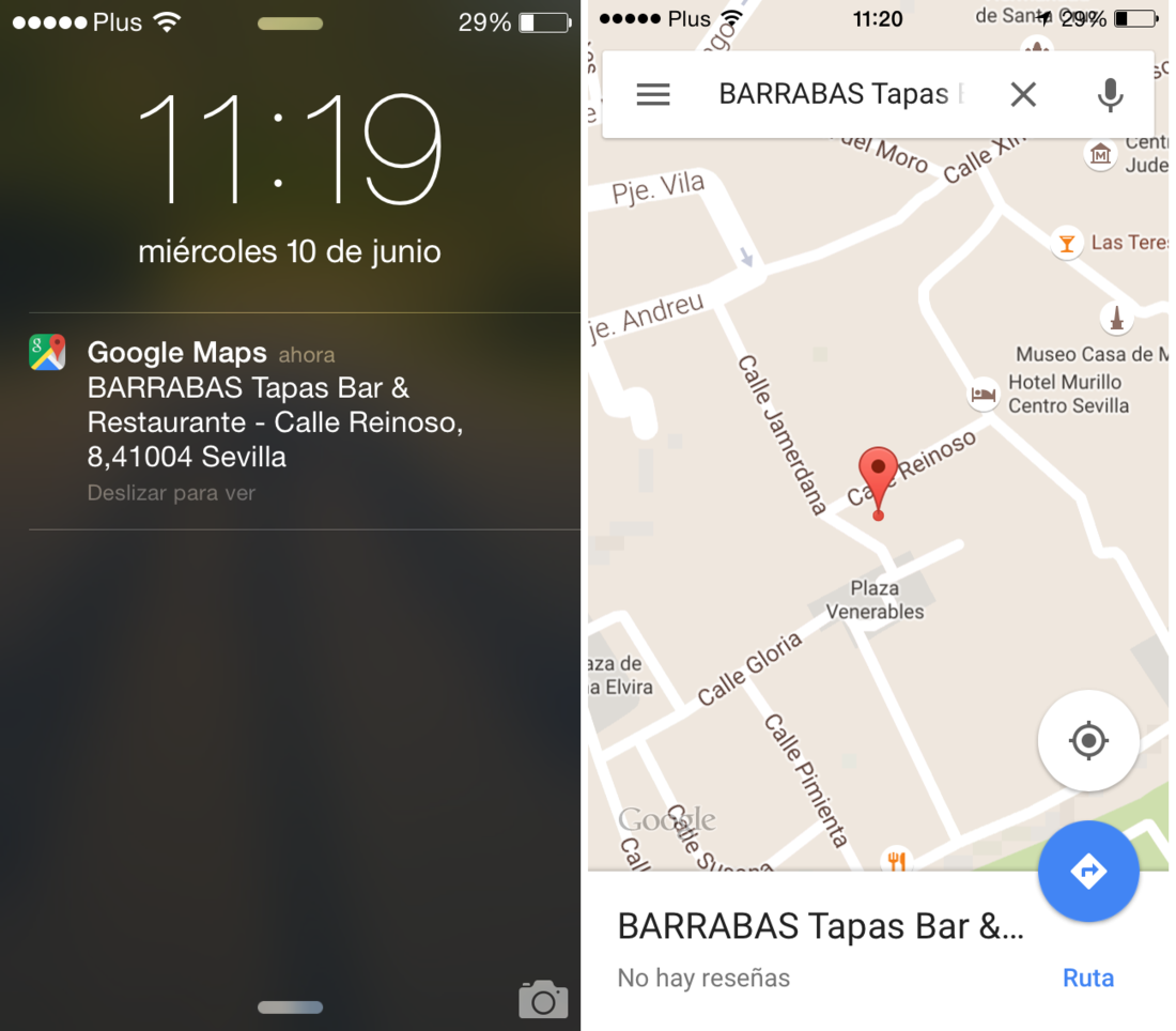 Enviar lugares de Google Maps desde tu ordenador a iOS