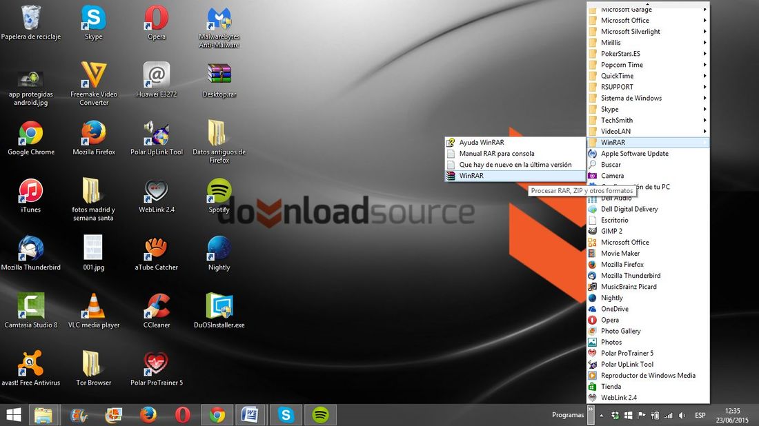 Menú de inicio en Windows 8.1 sin instalar software