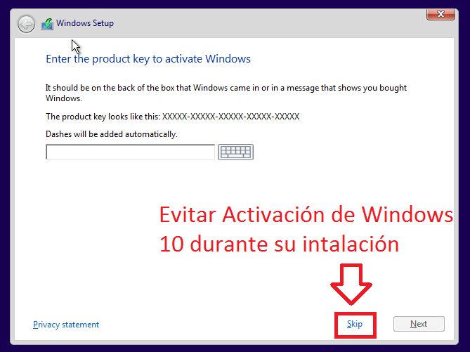 Desactivar la activación automática de Windows 10