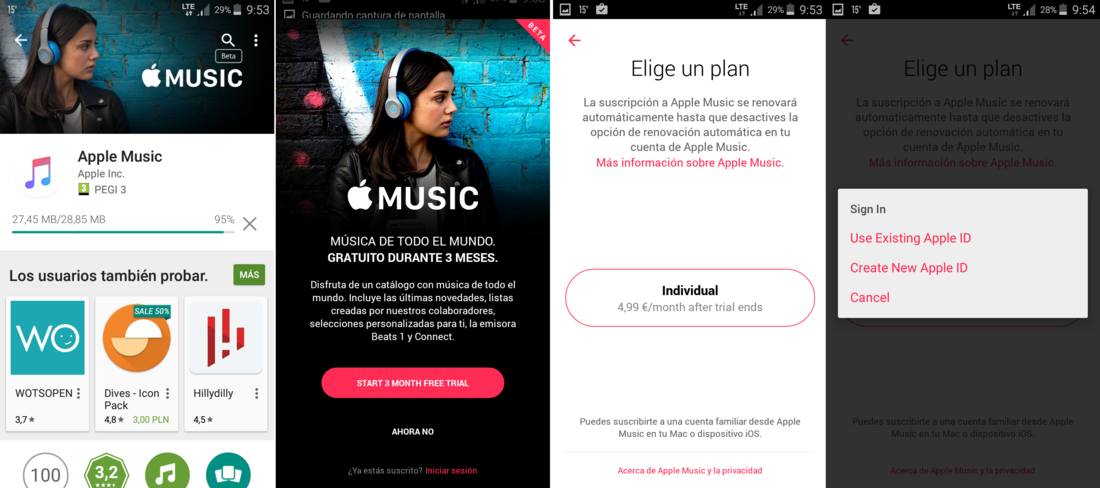 Apple Music para Android ya está disponible gratis