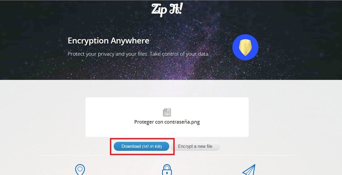 Zipit permite proteger mediante contraseña cualquier archivos de tu ordenador