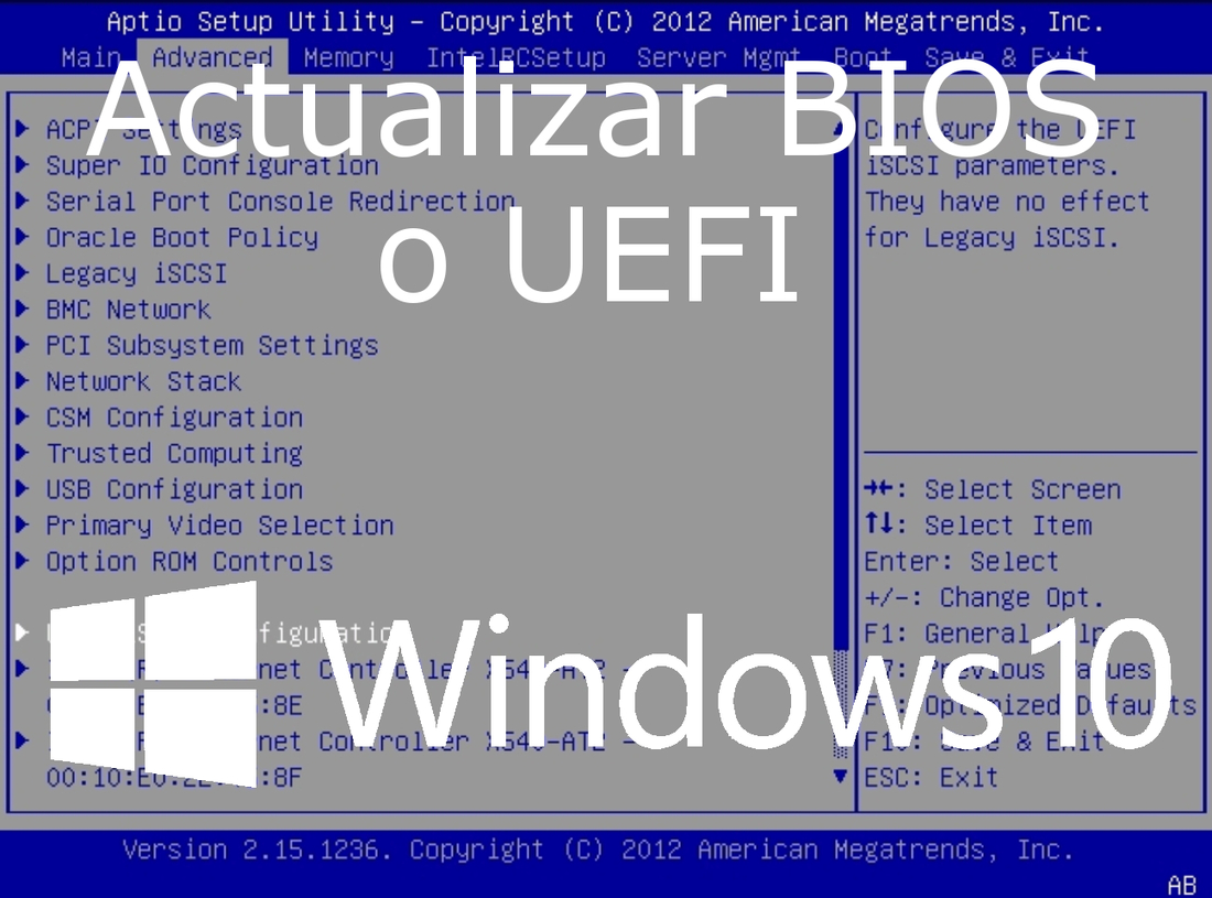 Como actualizar la BIOS o UEFI en un PC con WIndows 10 para solucionar problemas de estabilidad