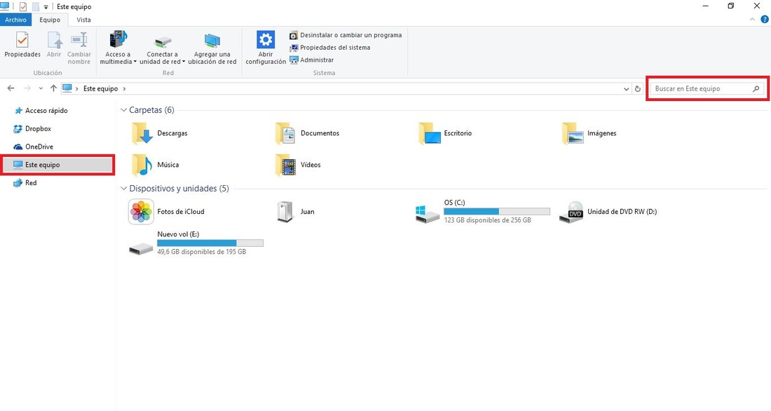 mejora la búsqueda del Explorador de archivos utilizando filtros de busqueda en Windows 10