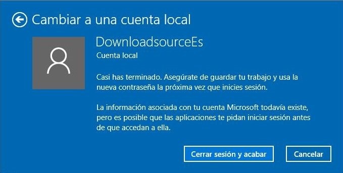 cerrar sesión de correo en la app correo de Windows