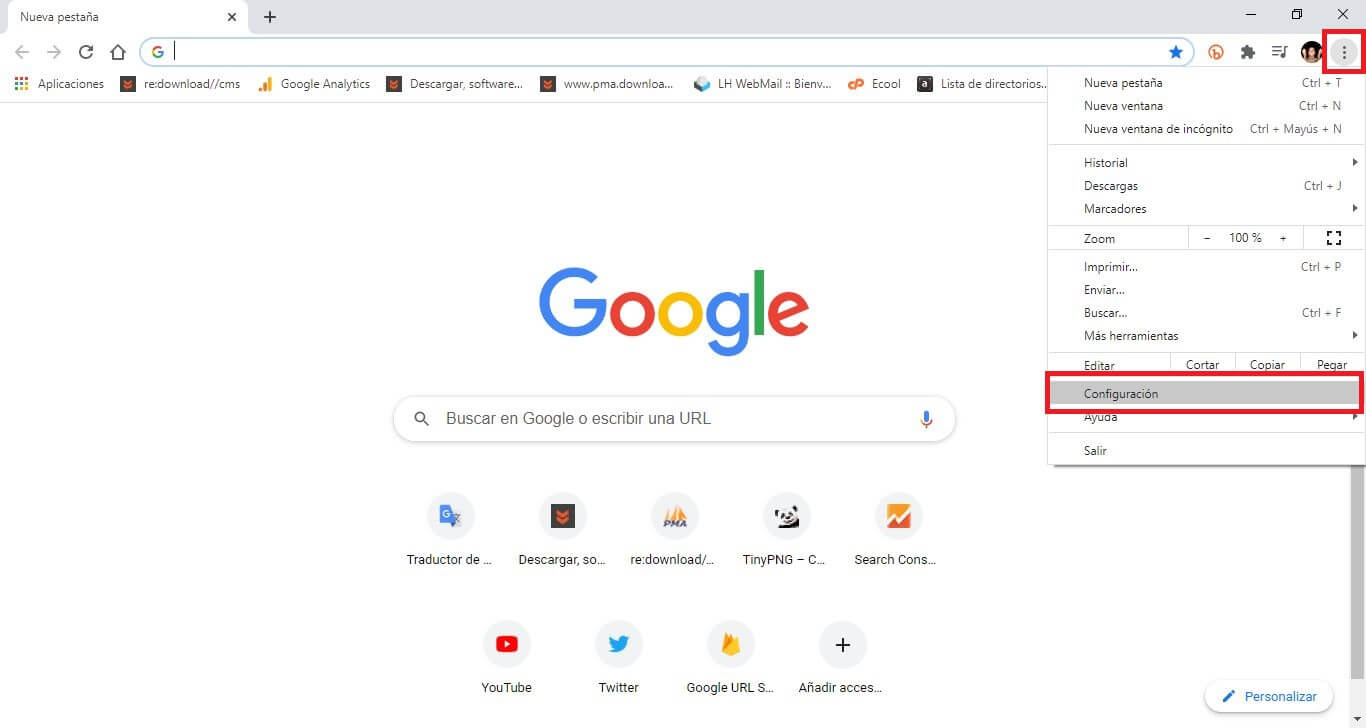 desactivar el bloqueo de descargas en Google Chrome