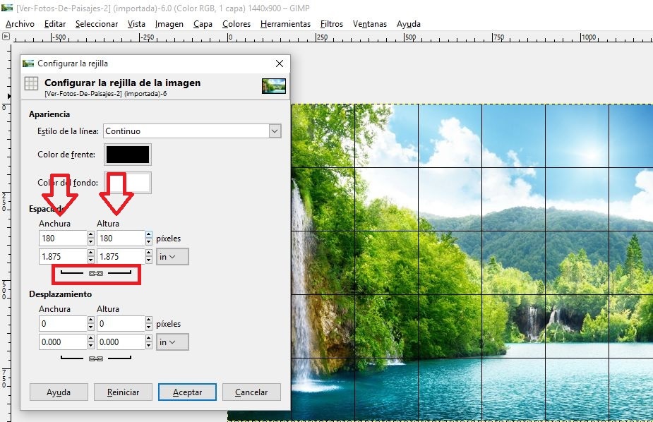 Utiliza GImp para dividir una foto en baldosas simetricas