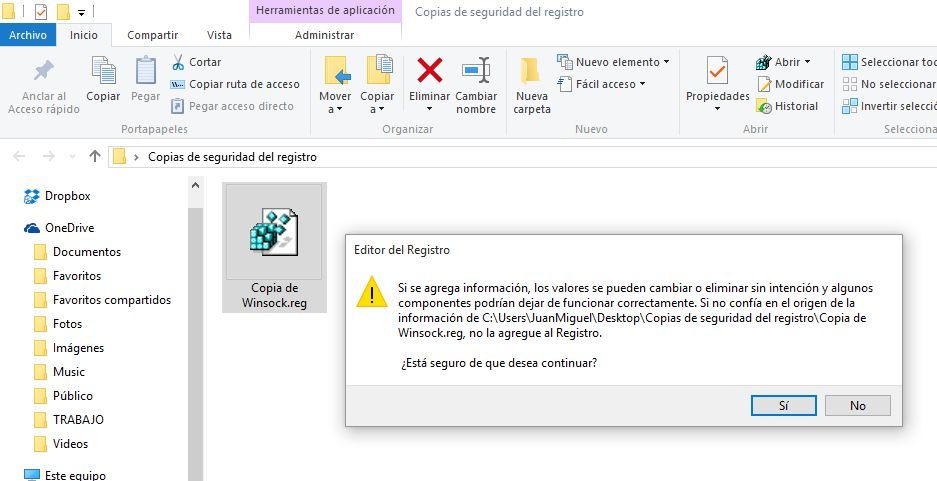 Recuperar claves de registro de Windows originales cuando han sido borradas 