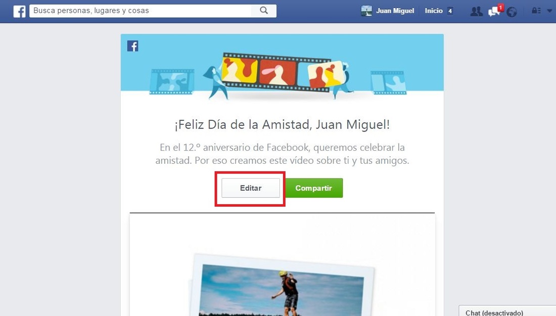 Crea tu video de la amistad en FAcebook para celebrar el aniversario de Facebook
