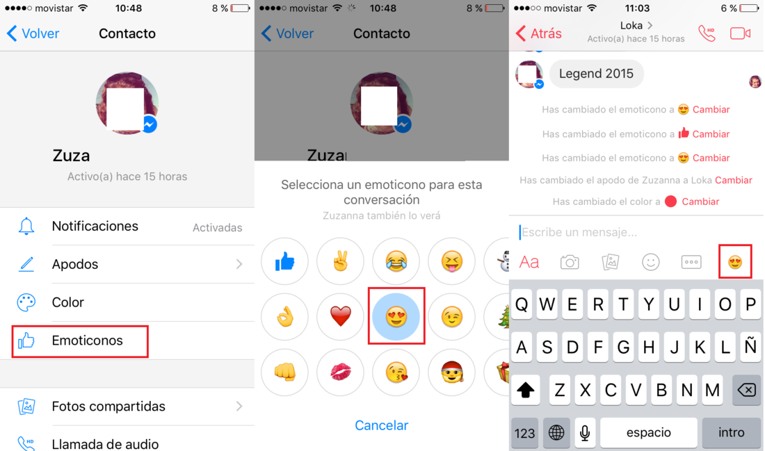 Personalizar un emoticono como preferido para su uso en Facebook Messenger