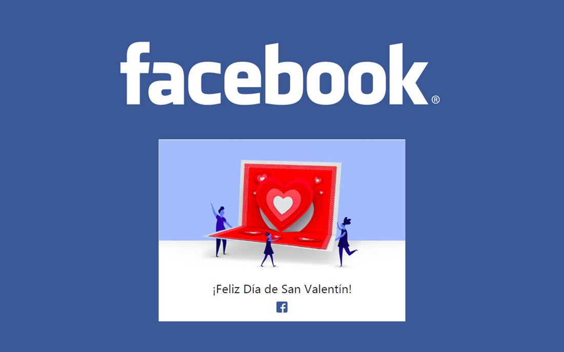Felicita el dia de San Valentin por Facebook