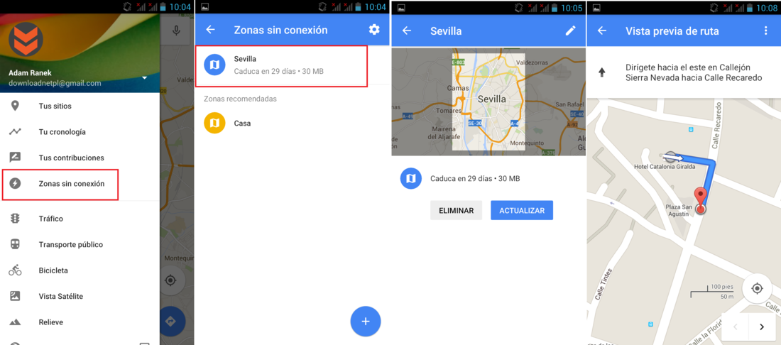 Descargar mapas de Google Maps para usarlos ofline