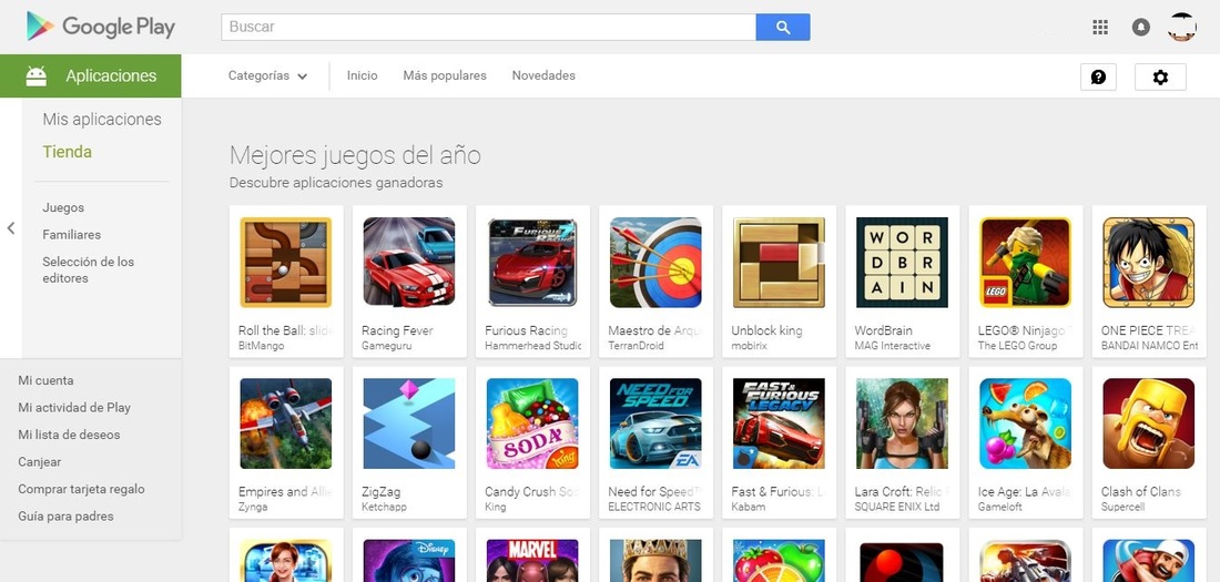 lista oficial de los mejores juegos del 2015 en google play para android