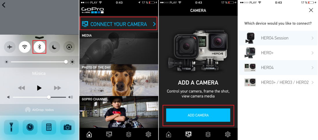 Como conectar la cámara GoPro con nuestro Smartphone mediante la app GoPro.