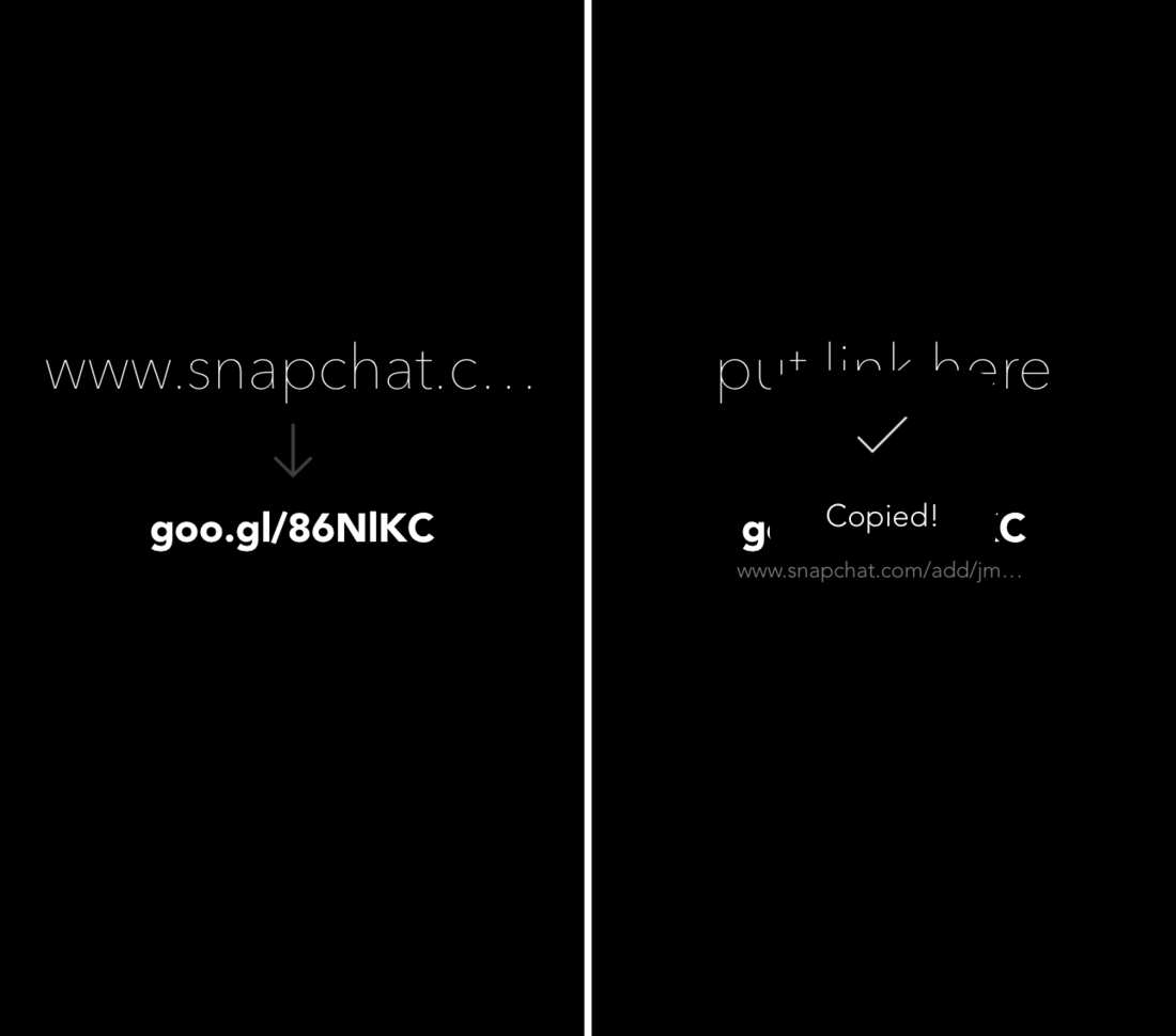 acortar enlaces añadirme a snapchat en tu perfil de Instagram