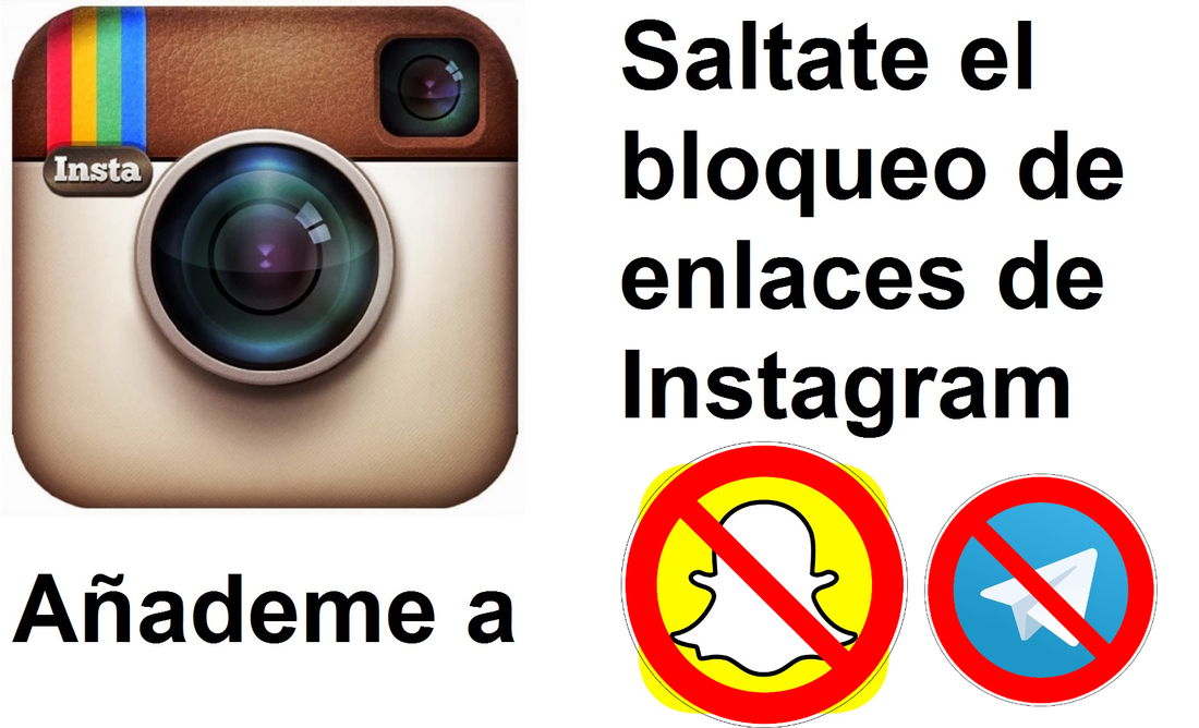Como saltarse la restricción de los enlaces de Snapchat y telegram en Instagram