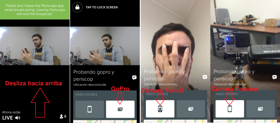 Como grabar video en periscope con Gopro