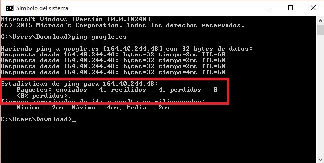 identificar perdidas de paquetes en tu conexión a internet